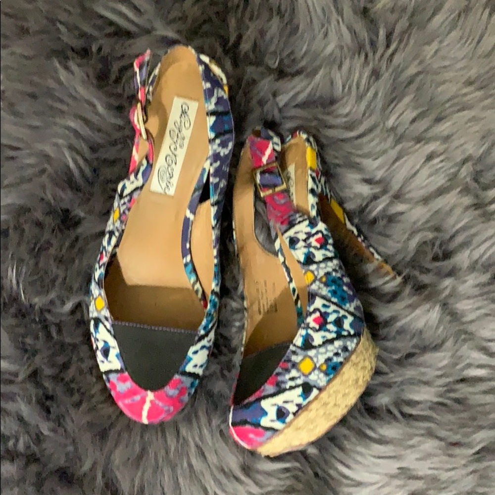 Sling back Platform heels; size 8